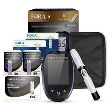 Load image into Gallery viewer, Fora 6 Connect Complete Kit Super Sale (100 pcs Glucose strips and 100 pcs Ketone strips)