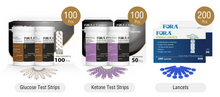 Load image into Gallery viewer, Fora 6 Connect Complete Kit Super Sale (100 pcs Glucose strips and 100 pcs Ketone strips)