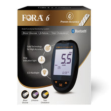 Load image into Gallery viewer, Fora 6 Connect Complete Kit Super Sale (100 pcs Glucose strips and 100 pcs Ketone strips)