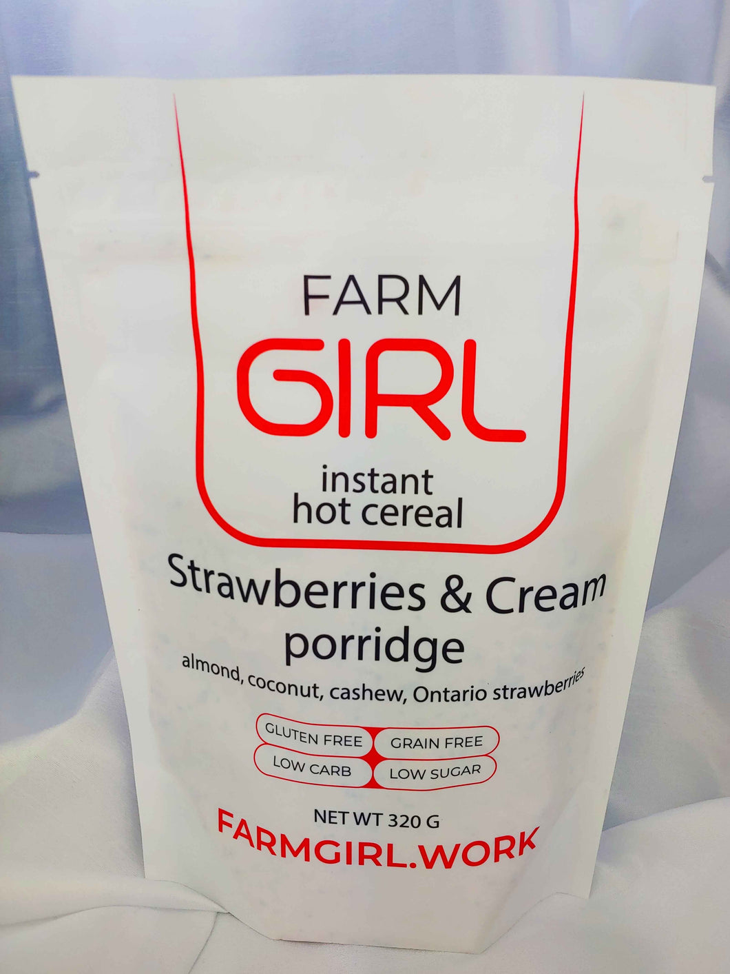 Farm Girl Instant Hot Cereal, Strawberries & Cream Porridge